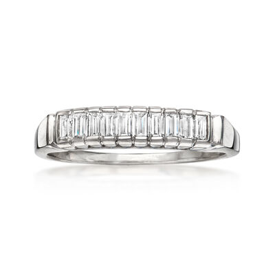 C. 1990 Vintage .50 ct. t.w. Baguette Diamond Ring in Platinum