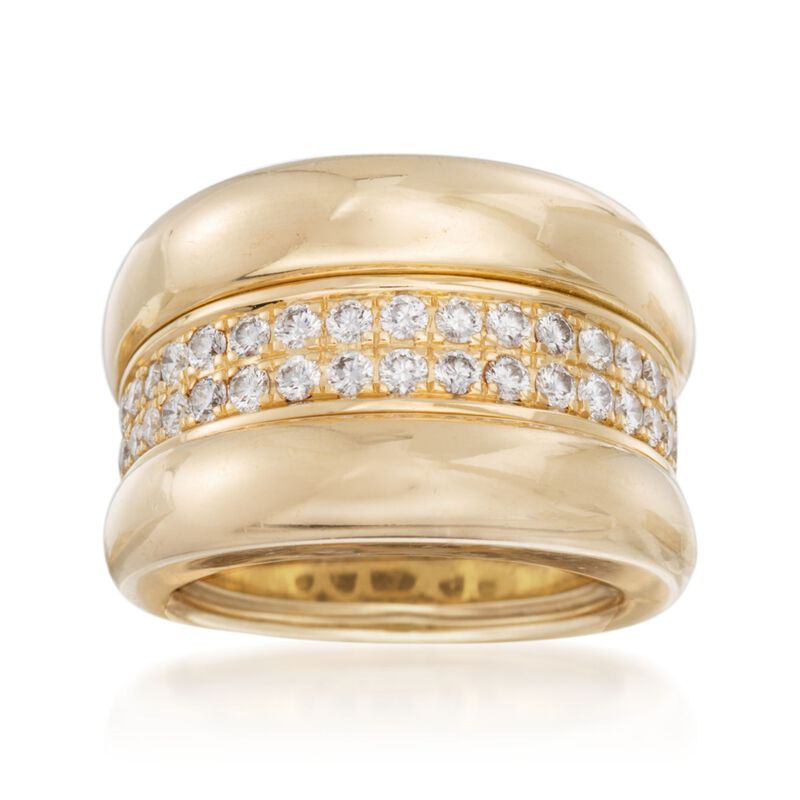 C. 2000 Vintage Chopard .70 ct. t.w. Diamond Ring in 18kt Yellow Gold. Size 5 image number 0