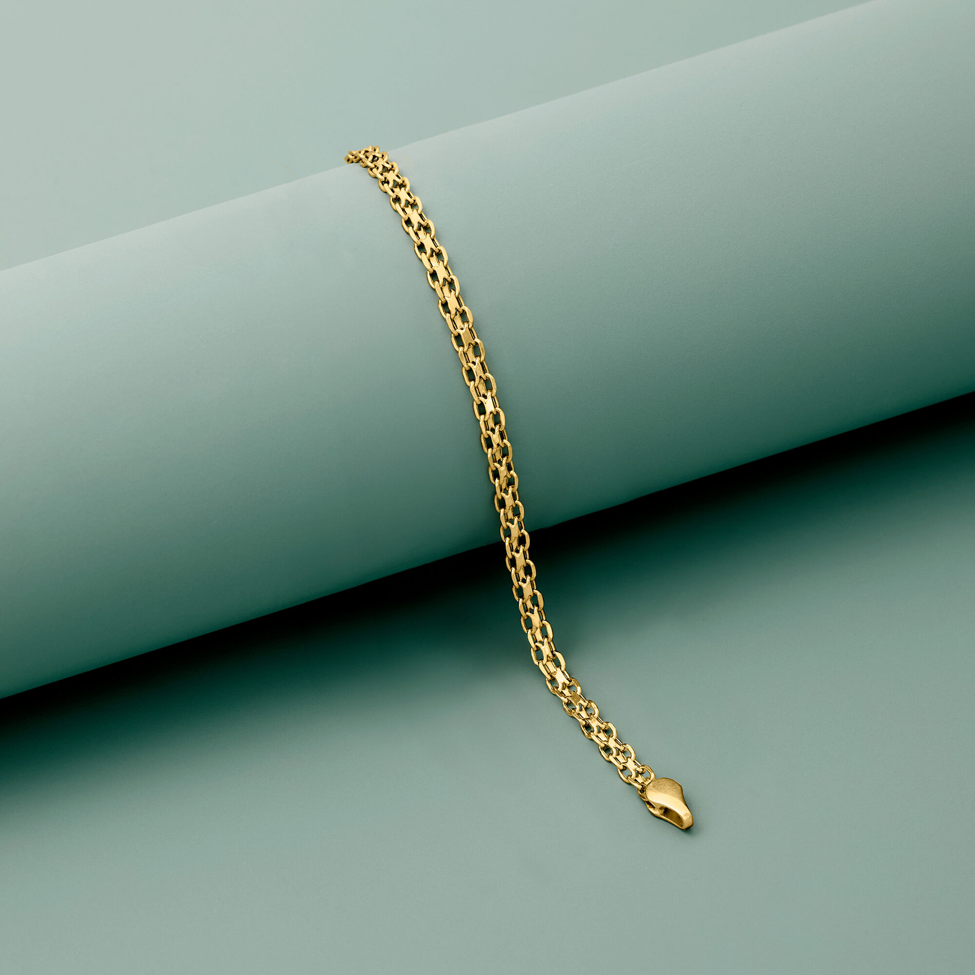 Italian 14kt Yellow Gold Bismark-Link Bracelet