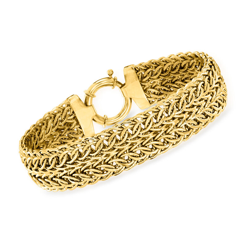 14kt Yellow Gold Sedusa-Link Bracelet. 8&quot; image number 0