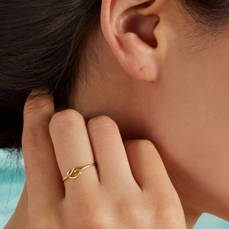 Italian 14kt Yellow Gold Love Knot Ring image number 5