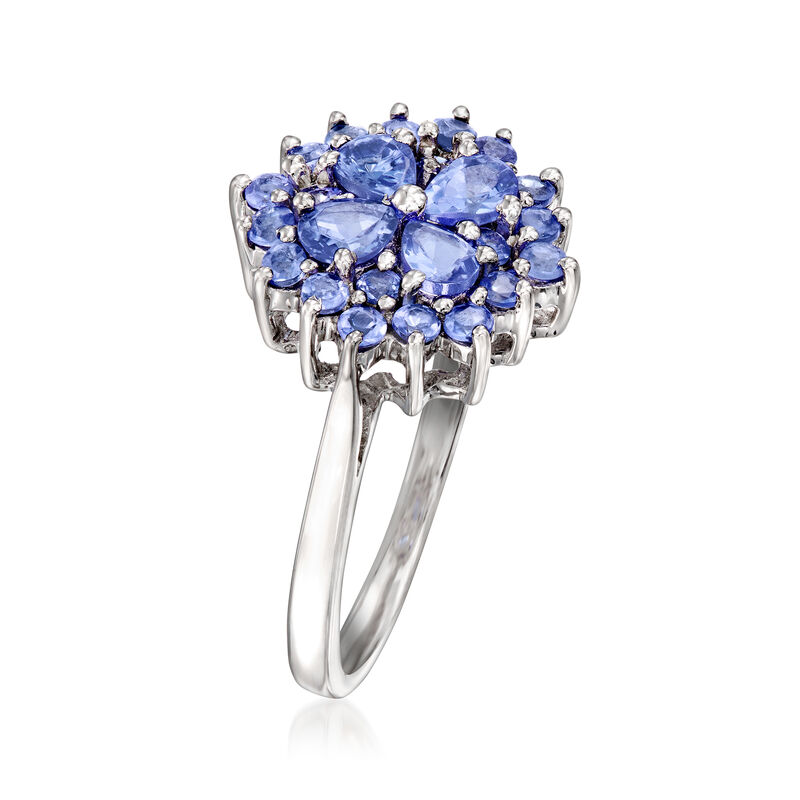 1.00 ct. t.w. Tanzanite Starburst Ring in Sterling Silver image number 2