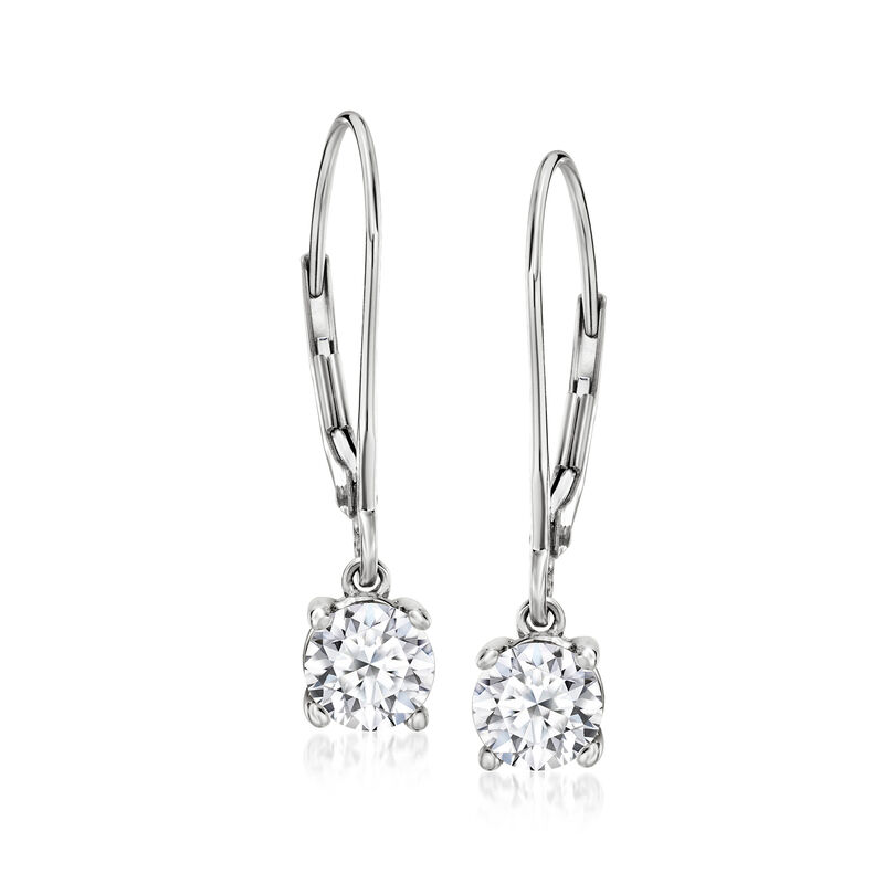 1.00 ct. t.w. Lab-Grown Diamond Drop Earrings in 14kt White Gold  image number 0