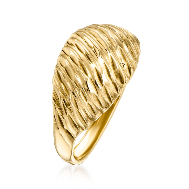 C. 1980 Vintage 14kt Yellow Gold Shrimp Ring image number 2