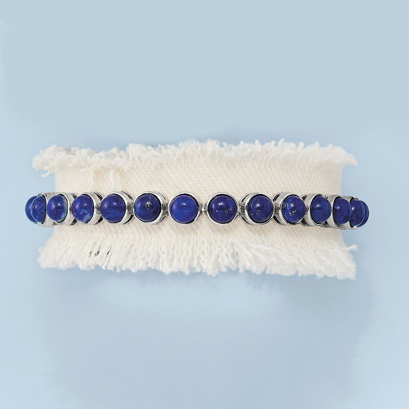 Lapis Tennis Bracelet in Sterling Silver image number 2