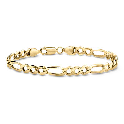 C. 1980 Vintage 14kt Yellow Gold Figaro-Link Bracelet
