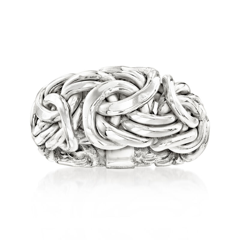 Rhodium-Plated Byzantine Ring image number 0