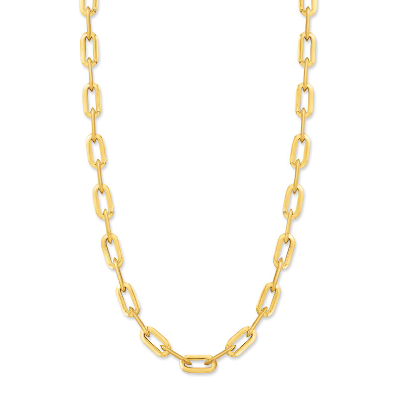Italian 14kt Yellow Gold Paper Clip Link Necklace image number 3