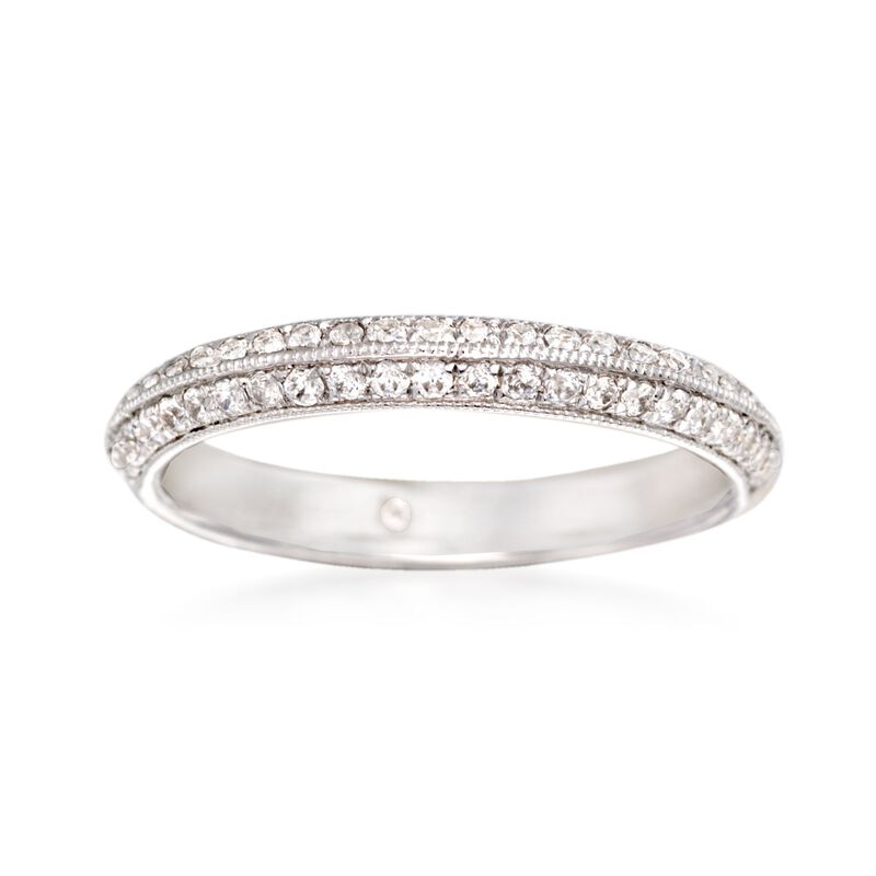 Gabriel Designs .36 ct. t.w. Diamond Wedding Ring in 14kt White Gold. Size 9 image number 0