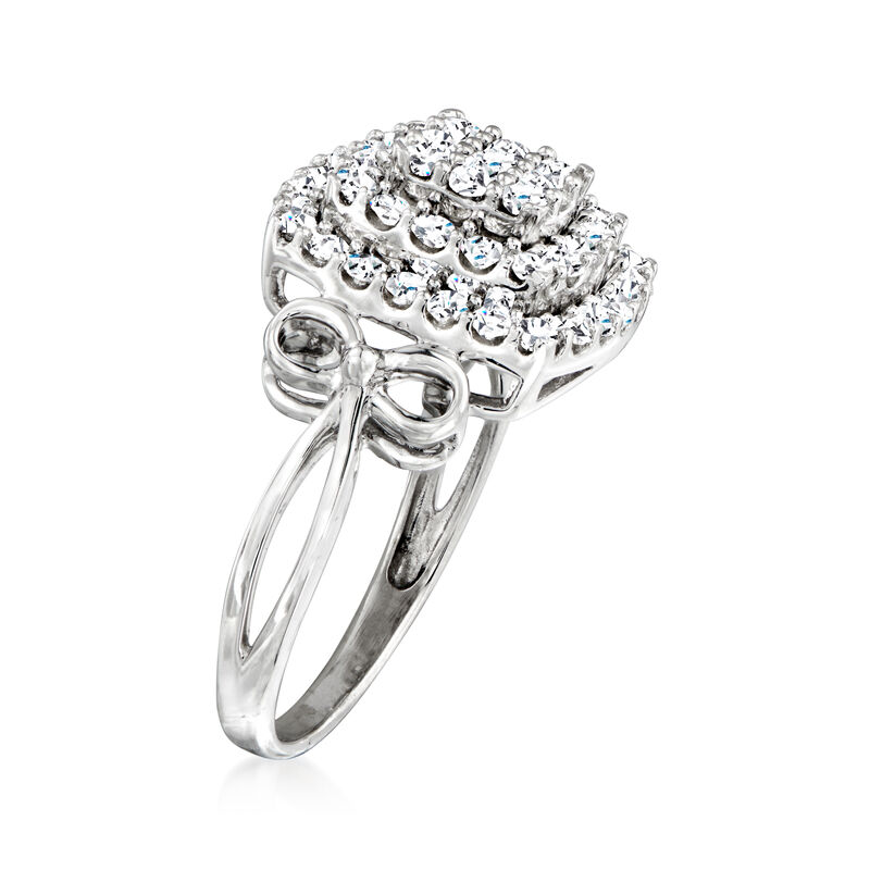 C. 1990 Vintage 1.25 ct. t.w. Diamond Ring in 14kt White Gold. Size 7 image number 2