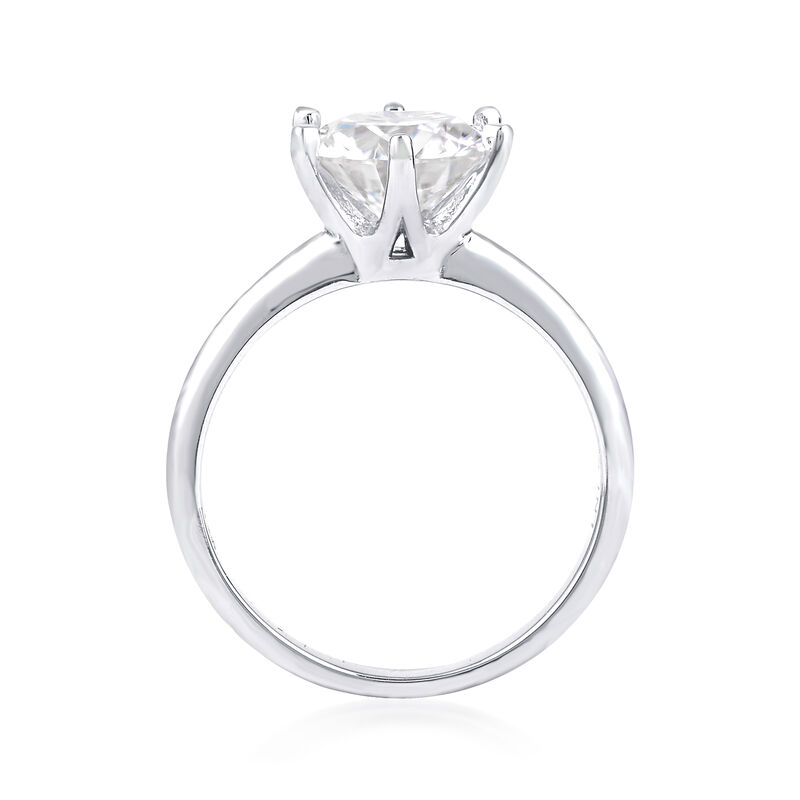 1.50 Carat Moissanite Ring in Sterling Silver image number 3