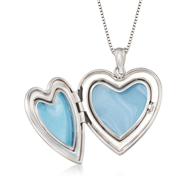 Sterling Silver Mom & Me Jewelry Set: Two &quot;I Love You&quot; Heart Locket Necklaces image number 4