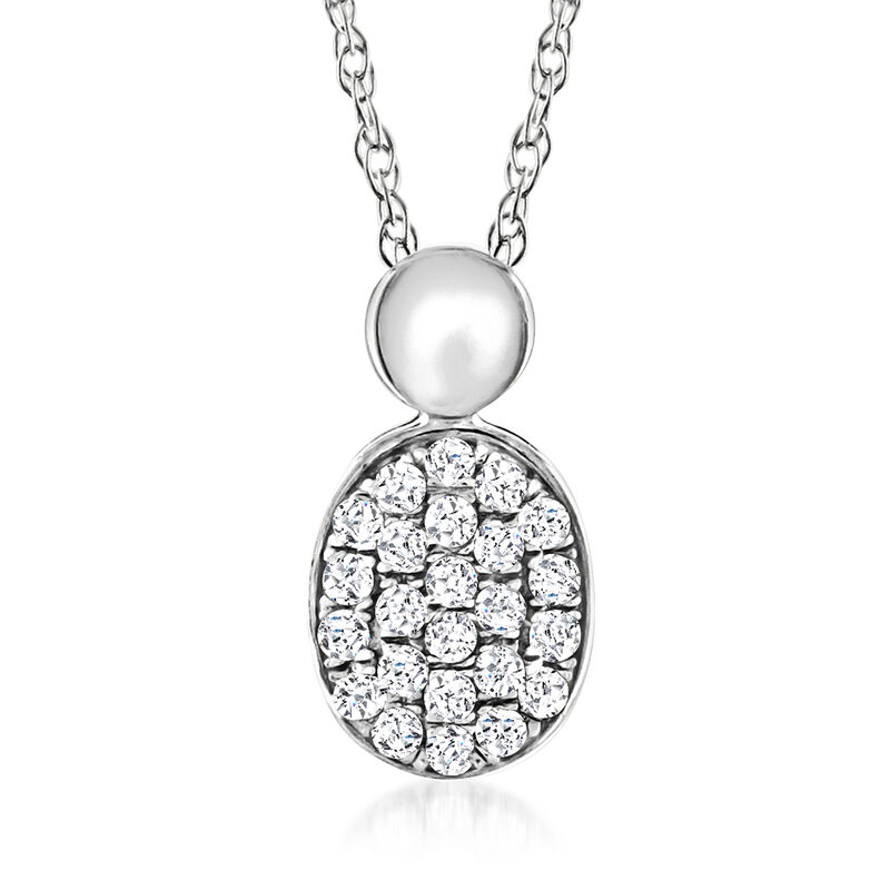 .10 ct. t.w. Diamond Cluster Pendant Necklace in 14kt White Gold image number 0
