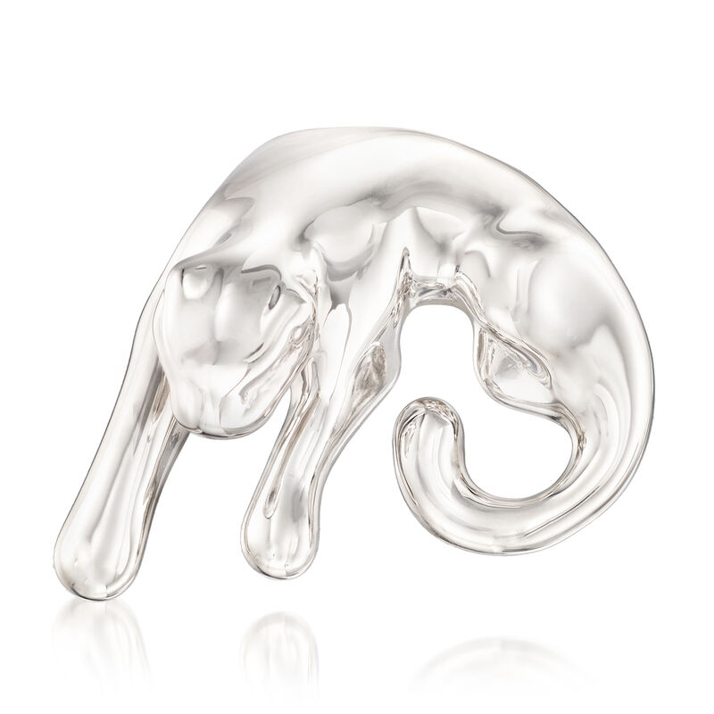 Sterling Silver Panther Slide Pendant image number 0