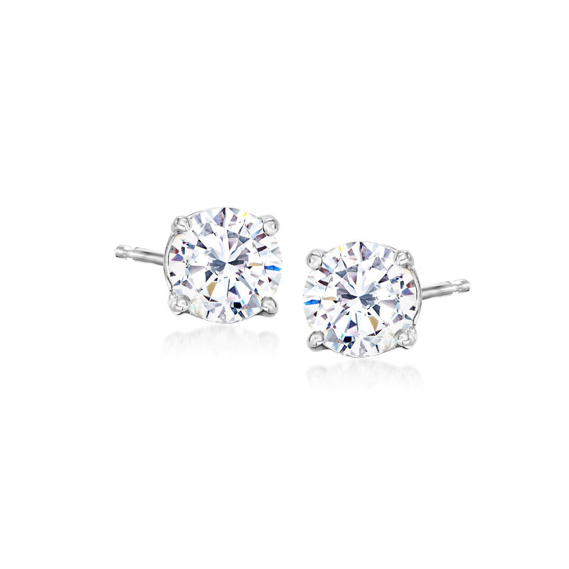 1.50 ct. t.w. CZ Stud Earrings in Sterling Silver image number 0