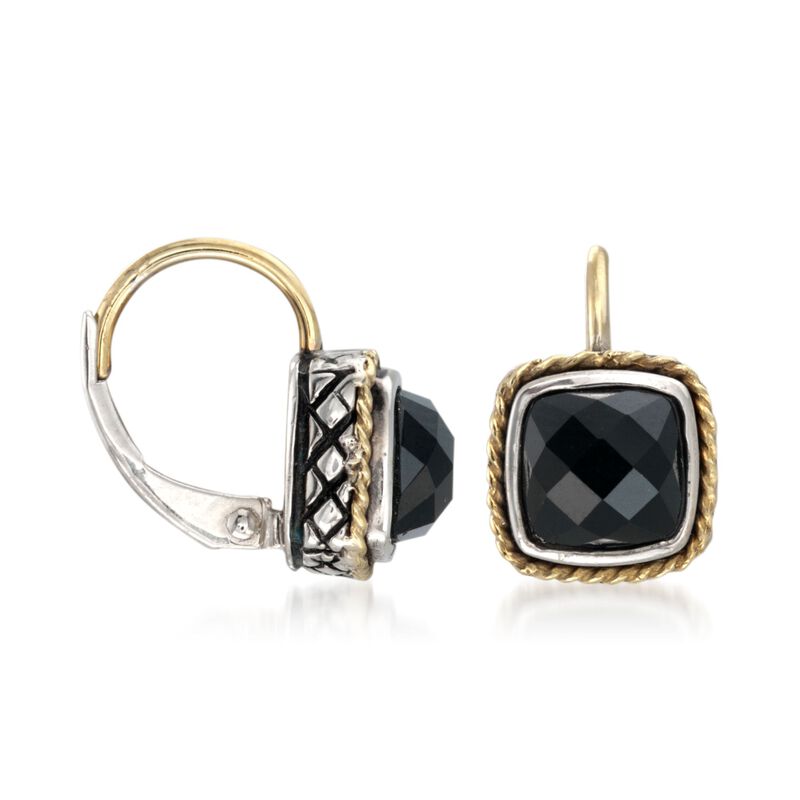 Andrea Candela Black Onyx Earrings in 18kt Yellow Gold and Sterling Silver image number 2