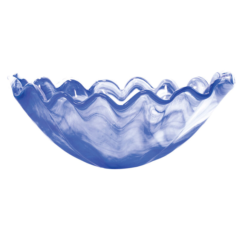 Vietri &quot;Onda&quot; Cobalt Glass Centerpiece from Italy image number 0