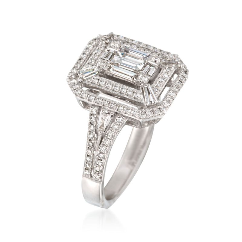 C. 2014 Simon G. .98 ct. t.w. Diamond Ring in 18kt White Gold image number 2