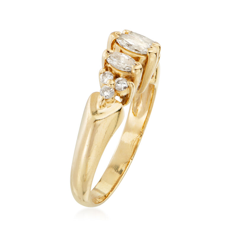 C. 1990 Vintage .60 ct. t.w. Diamond Ring in 14kt Yellow Gold image number 2