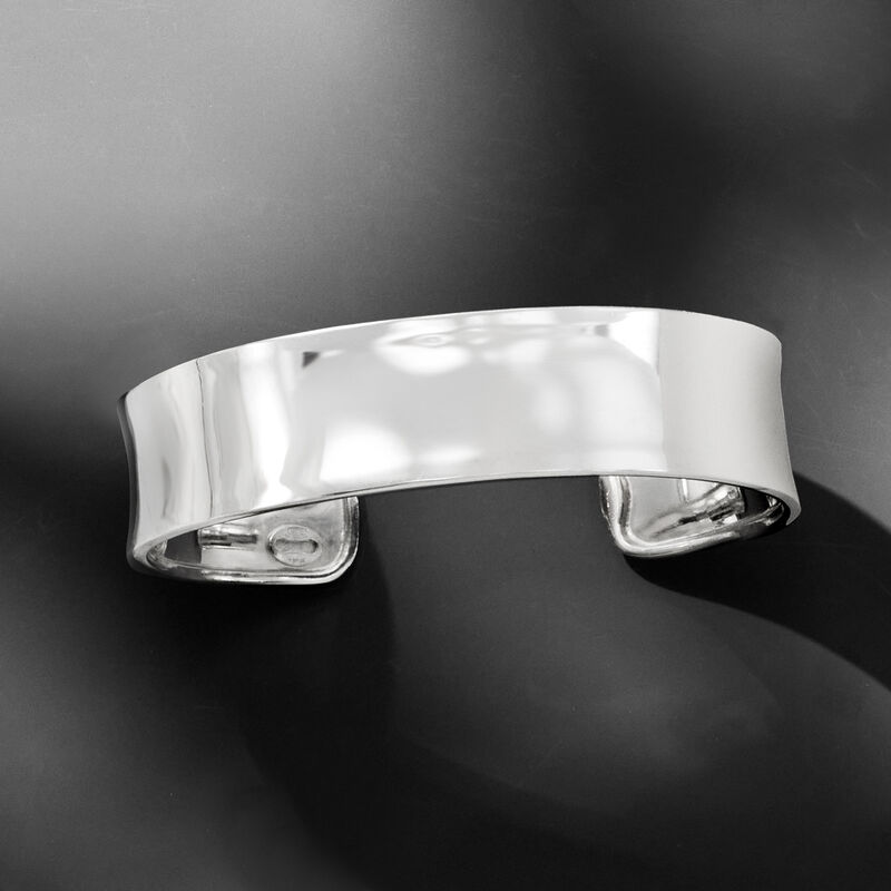 Italian Sterling Silver Polished Cuff Bracelet image number 3