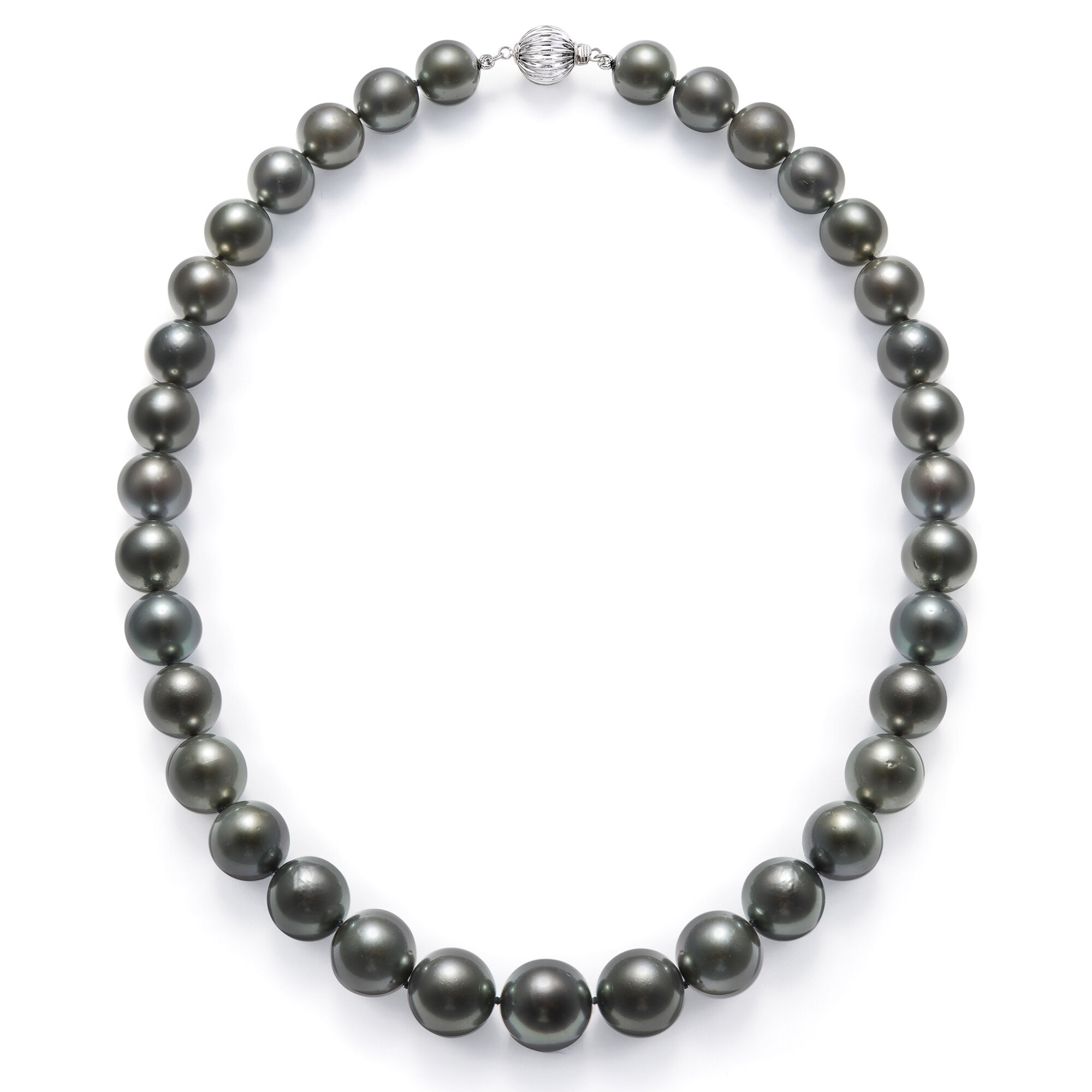Tahitian black pearl necklace top
