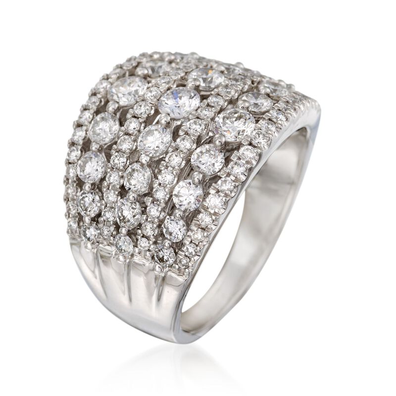 2.00 ct. t.w. Multi-Row Diamond Ring in 14kt White Gold image number 2