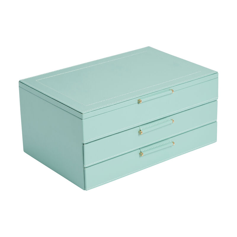WOLF &quot;Sophia&quot; Jade Leather Jewelry Box image number 1