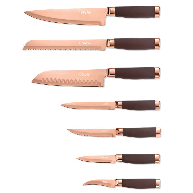 Skandia Forte 13-pc. Copper Titanium-Plated Knife Block Set image number 1