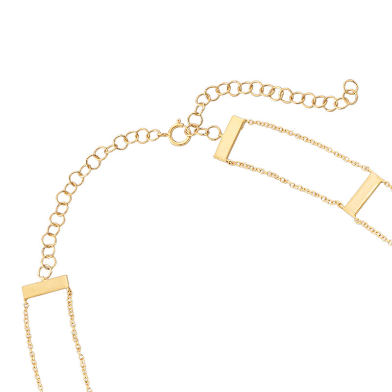 .43 ct. t.w. Diamond Bar Station Necklace in 14kt Yellow Gold image number 3
