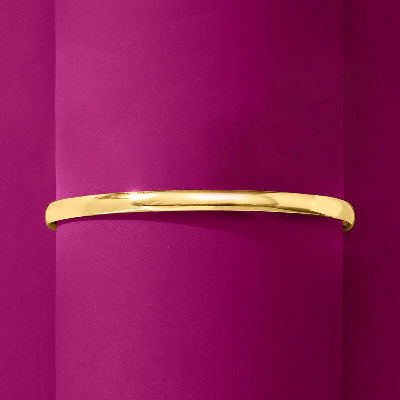Italian 10kt Yellow Gold Bangle Bracelet image number 2