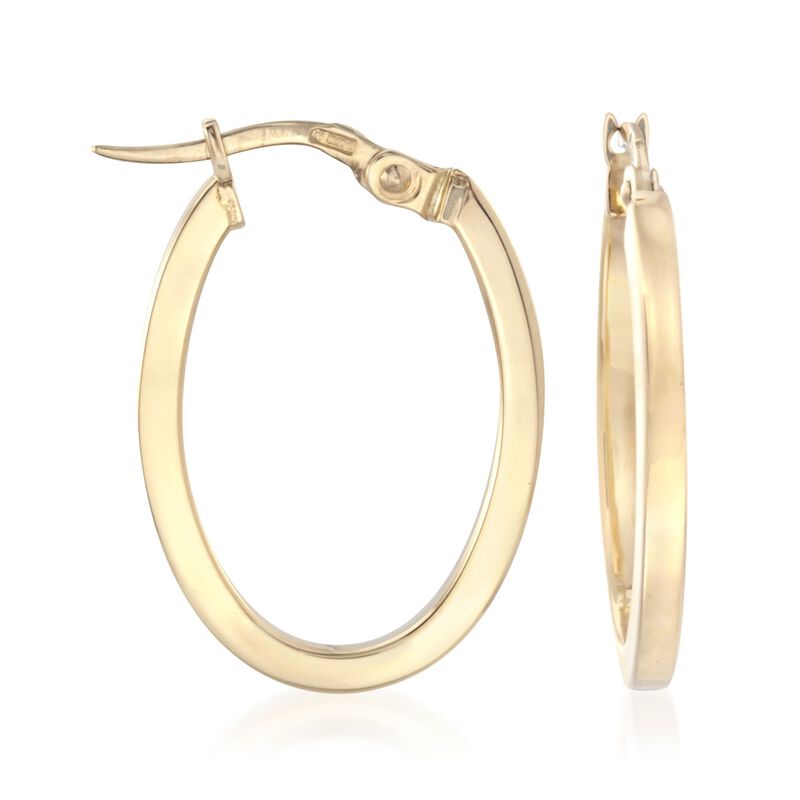 Roberto Coin 18kt Yellow Gold Hoop Earrings. 7/8&quot;  image number 0