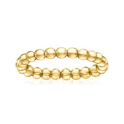 3mm 10kt Yellow Gold Bead Stretch Ring 3mm 10kt Yellow Gold Bead Stretch Ring