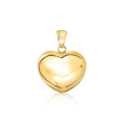 Italian 18kt Yellow Gold Heart Pendant