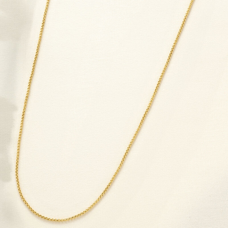 14kt Yellow Gold Round Box Chain Necklace image number 2