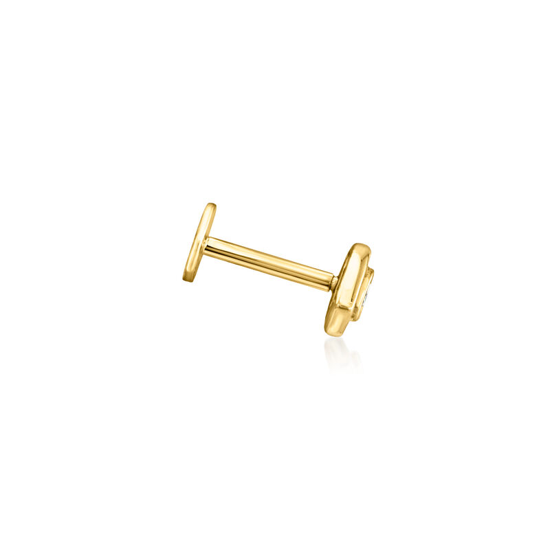 Diamond Evil Eye Flat-Back Earrings in 14kt Yellow Gold image number 3