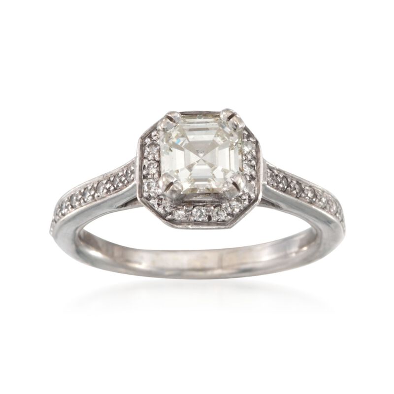 C. 1990 Vintage 1.30 ct. t.w. Diamond Ring in 14kt White Gold image number 0