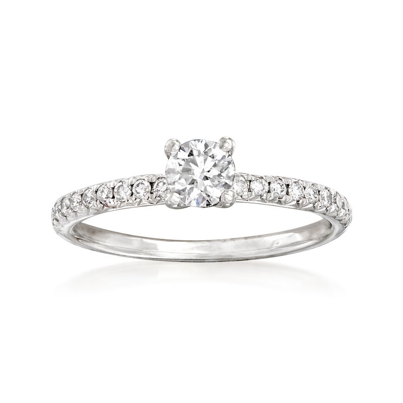 .58 ct. t.w. Diamond Engagement Ring in 14kt White Gold. Size 9 image number 0