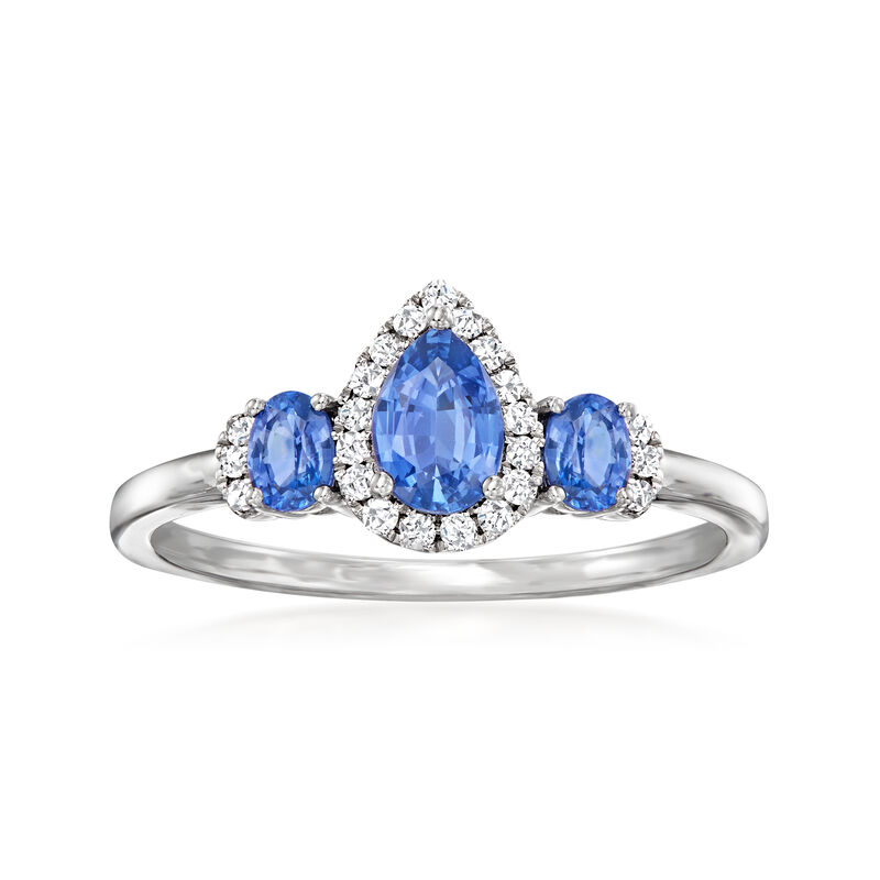 Le Vian .70 ct. t.w. Blueberry Sapphire Ring with .11 ct. t.w. Vanilla Diamonds in 14kt Vanilla Gold. Size 9 image number 0