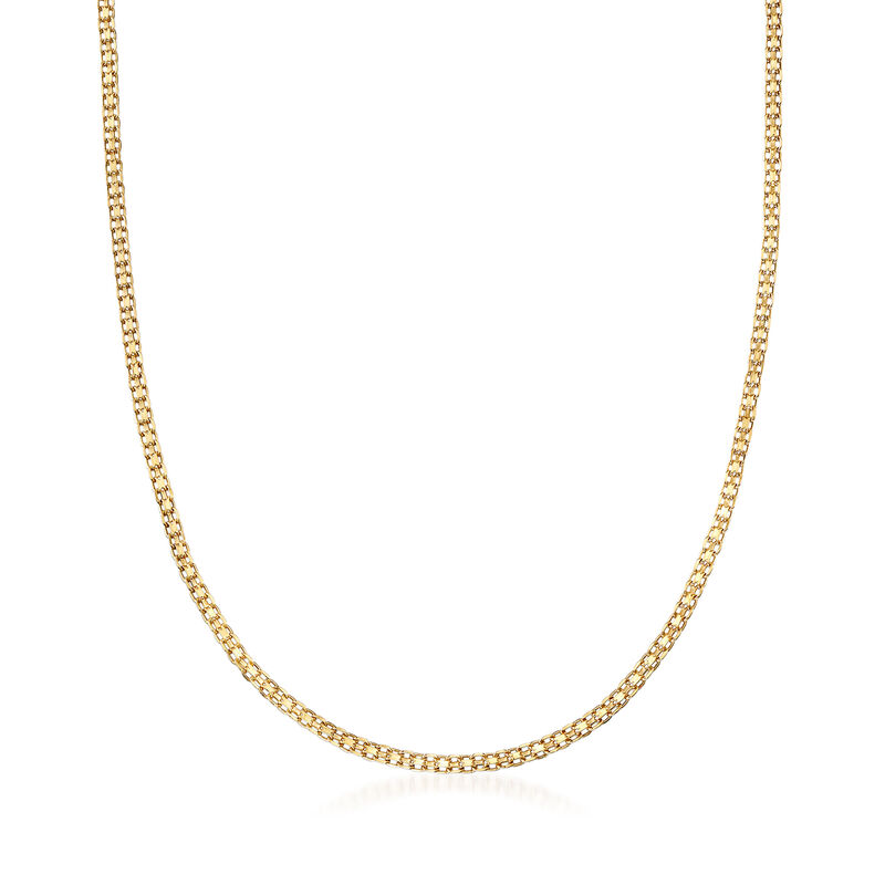 Italian 14kt Yellow Gold Bismark-Link Necklace. 20&quot; image number 1