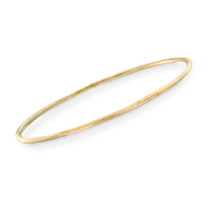 Italian 14kt Yellow Gold Multi-Finish Jewelry Set: Six Bangle Bracelets image number 4