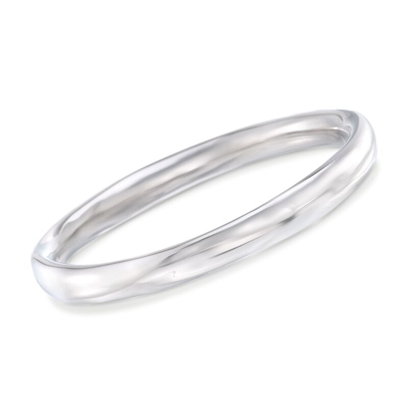 Italian Sterling Silver Polished Bangle Bracelet image number 0