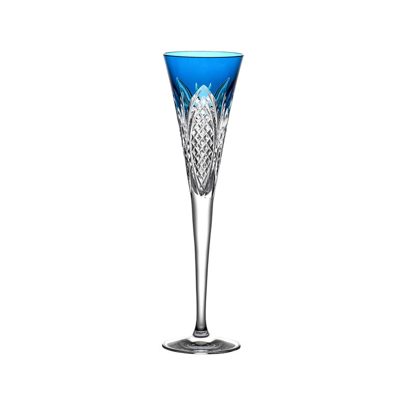 Waterford Crystal 2022 Times Square Set of 2 Cobalt-Hued Toasting Flutes image number 1
