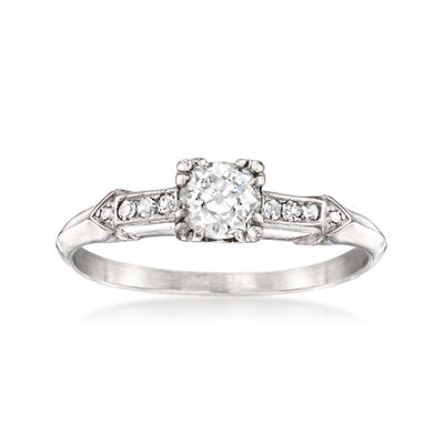 C. 1930 Vintage .43 ct. t.w. Diamond Ring in Platinum