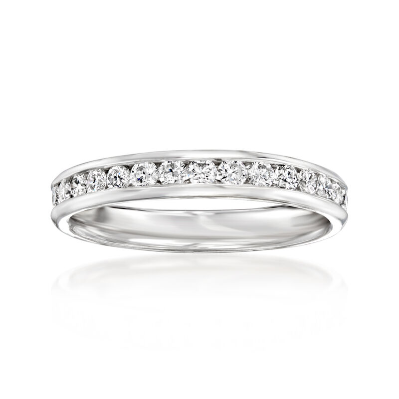 Gabriel Designs .51 ct. t.w. Diamond Wedding Band in 14kt White Gold image number 0