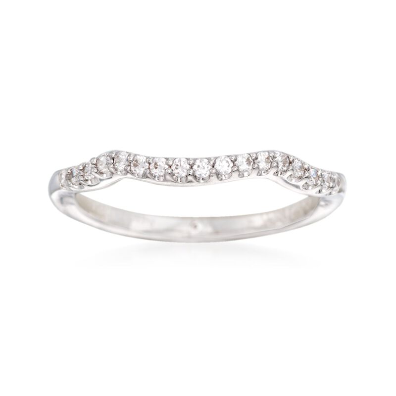 Gabriel Designs .17 ct. t.w. Diamond Wedding Band in 14kt White Gold image number 0