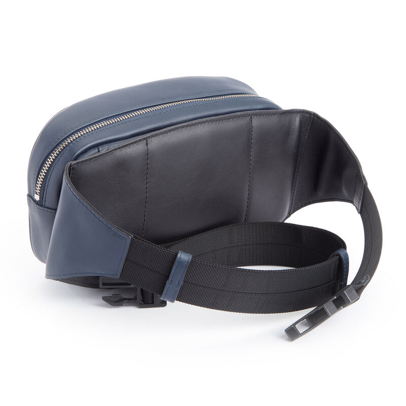 Royce Blue Leather Hip and Crossbody Belt Bag image number 2