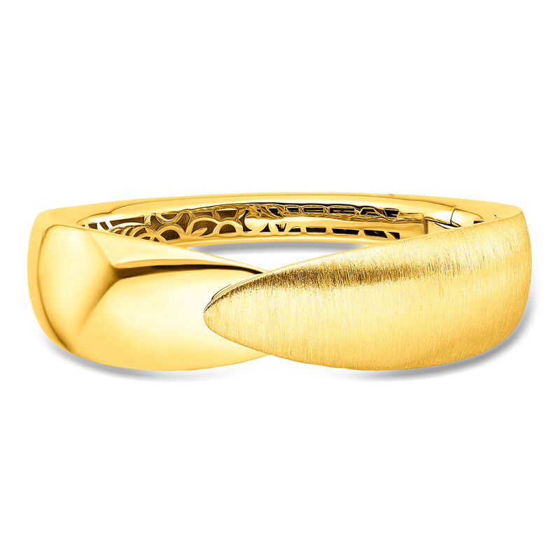 Italian 18kt Yellow Gold Crisscross Cuff Bracelet. 7" image number 0