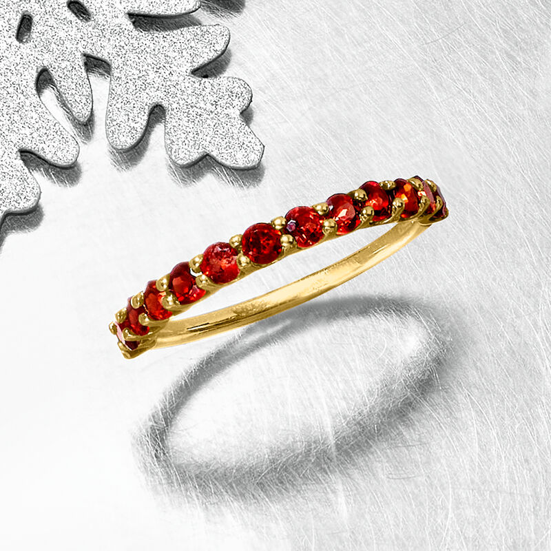 1.00 ct. t.w. Garnet Ring in 14kt Yellow Gold image number 3