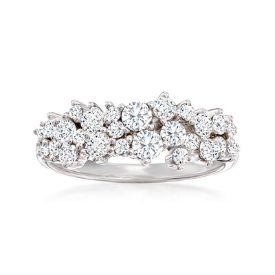 1.00 ct. t.w. Diamond Cluster Ring in 14kt White Gold