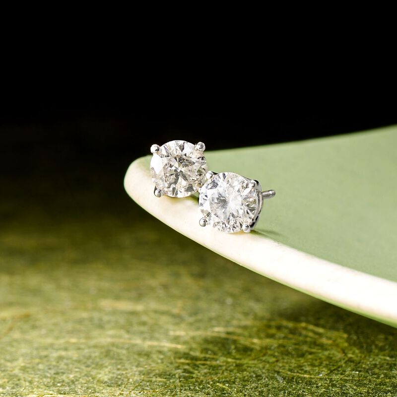 1.75 ct. t.w. Diamond Stud Earrings in 14kt White Gold image number 2